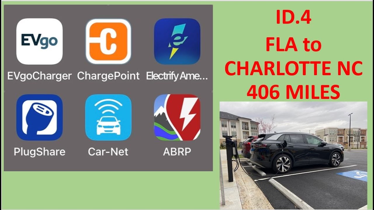 ID.4 FLA to Charlotte NC 406 MILES ROAD TRIP