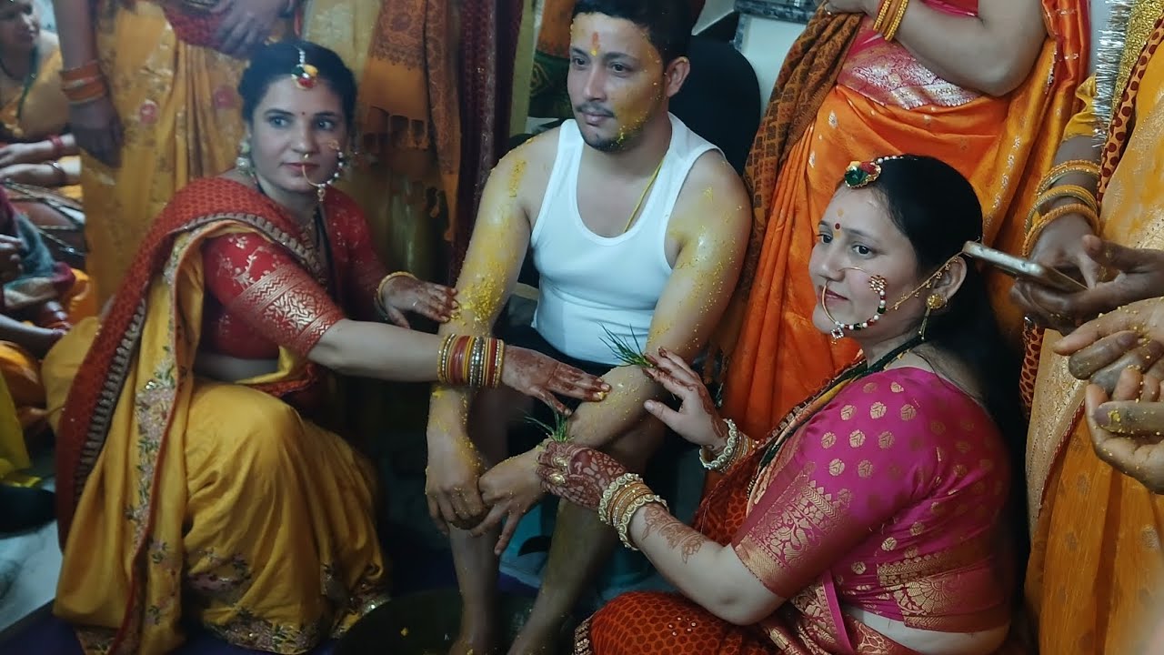 Bhaiya ki haldi 😊 #shadivlog #pahadi #pahadirituals #delhiliving #supportmychannel 