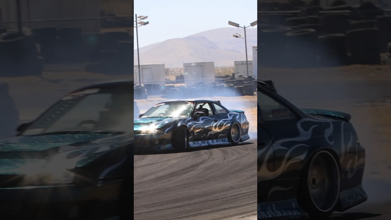 Nissan Silvia S14 drifting at Apple Valley Speedway, more on my channel! #jdm #drift