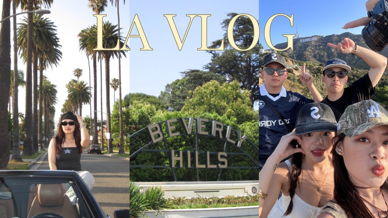 加州LA VLOG🇺🇸 Ep1｜終於再次回到LA了！！｜住六晚的airbnb開箱｜吃到心心念念的in-n-out｜喝Hailey同款草莓smoothie｜開敞篷車打卡各大景點｜Jennie同款早午餐