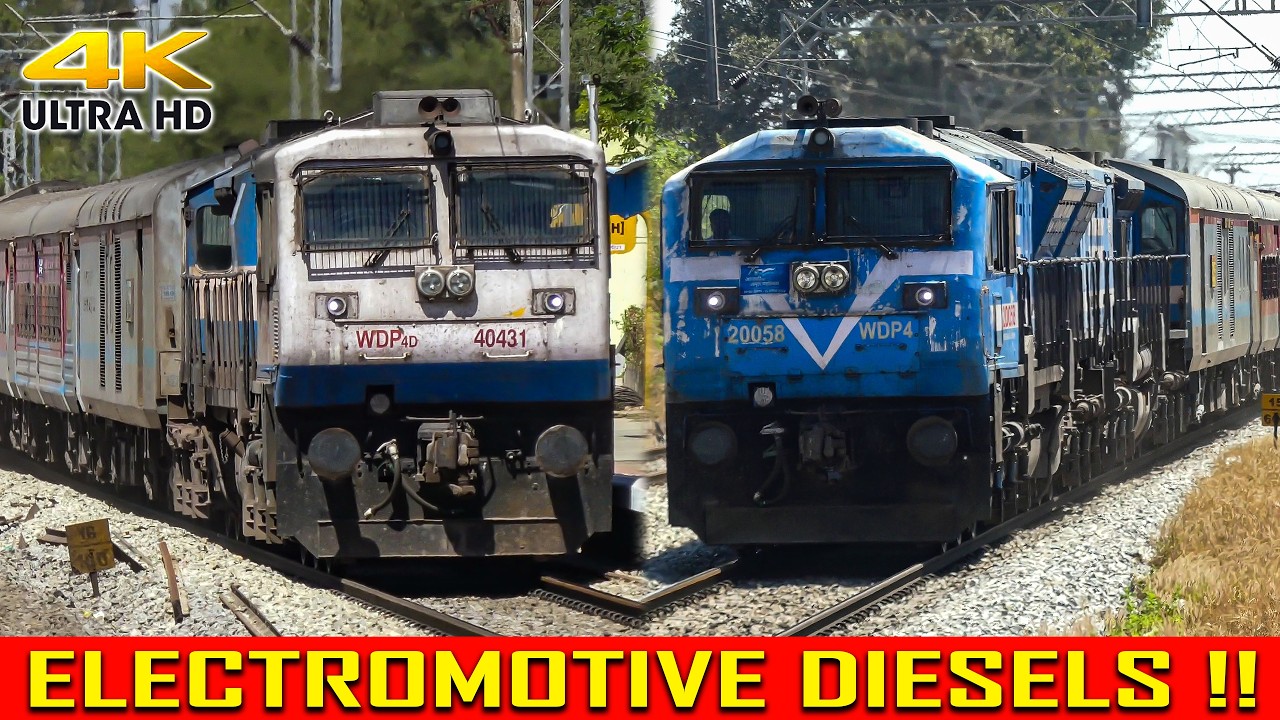 [4K] DOUBLE DIESELS, DUAL CAB DIESELS, SINGLE CAB DIESELS | EMD Locomotives | Indian Railways