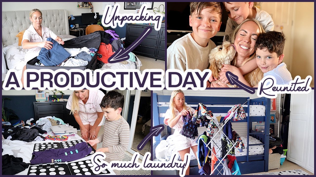 A PRODUCTIVE DAY + SORT OUT! Laundry, Unpack, Meals, Cleaning + Reuniting | Get it all done with me