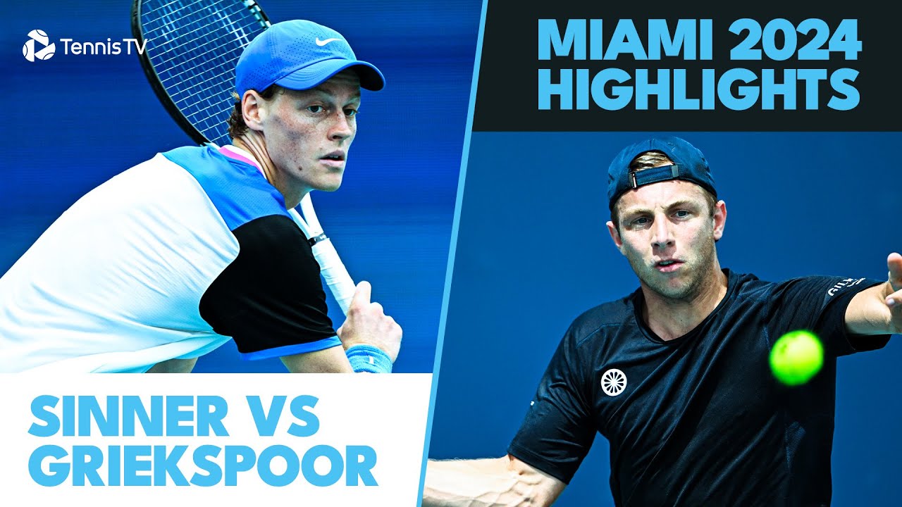 Jannik Sinner vs Tallon Griekspoor Highlights | Miami 2024