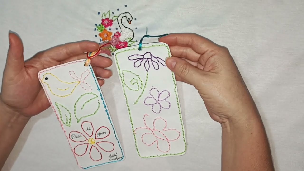 DIY Aprende a Hacer un Hermoso Marca Páginas Bordado |💖 Paso a Paso