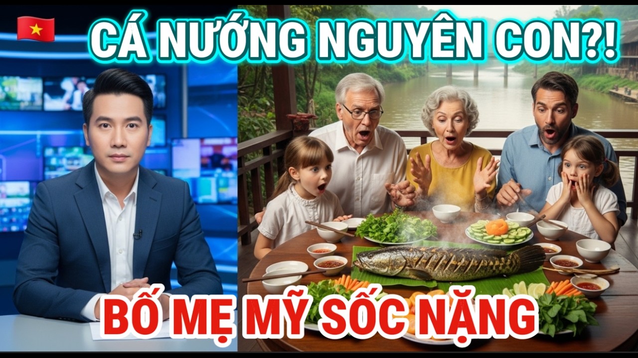 Sốc cả nhà!Bố mẹ Mỹ sợ cá,đối mặt mâm cá nướng Việt ven sông Cần Giờ,phản ứng khó tin ngoài dự đoán.