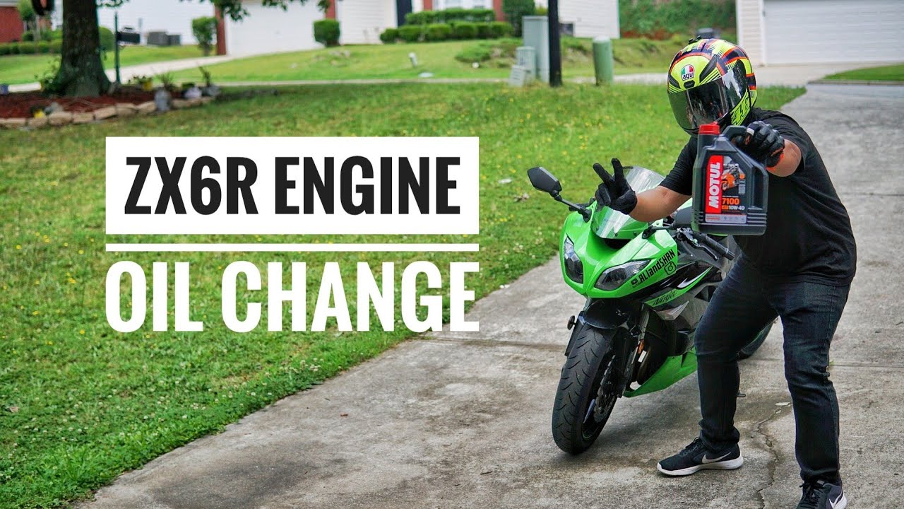 KAWASAKI | ZX6R | Engine oil change | Filter change | DIY | QUICK and EASY