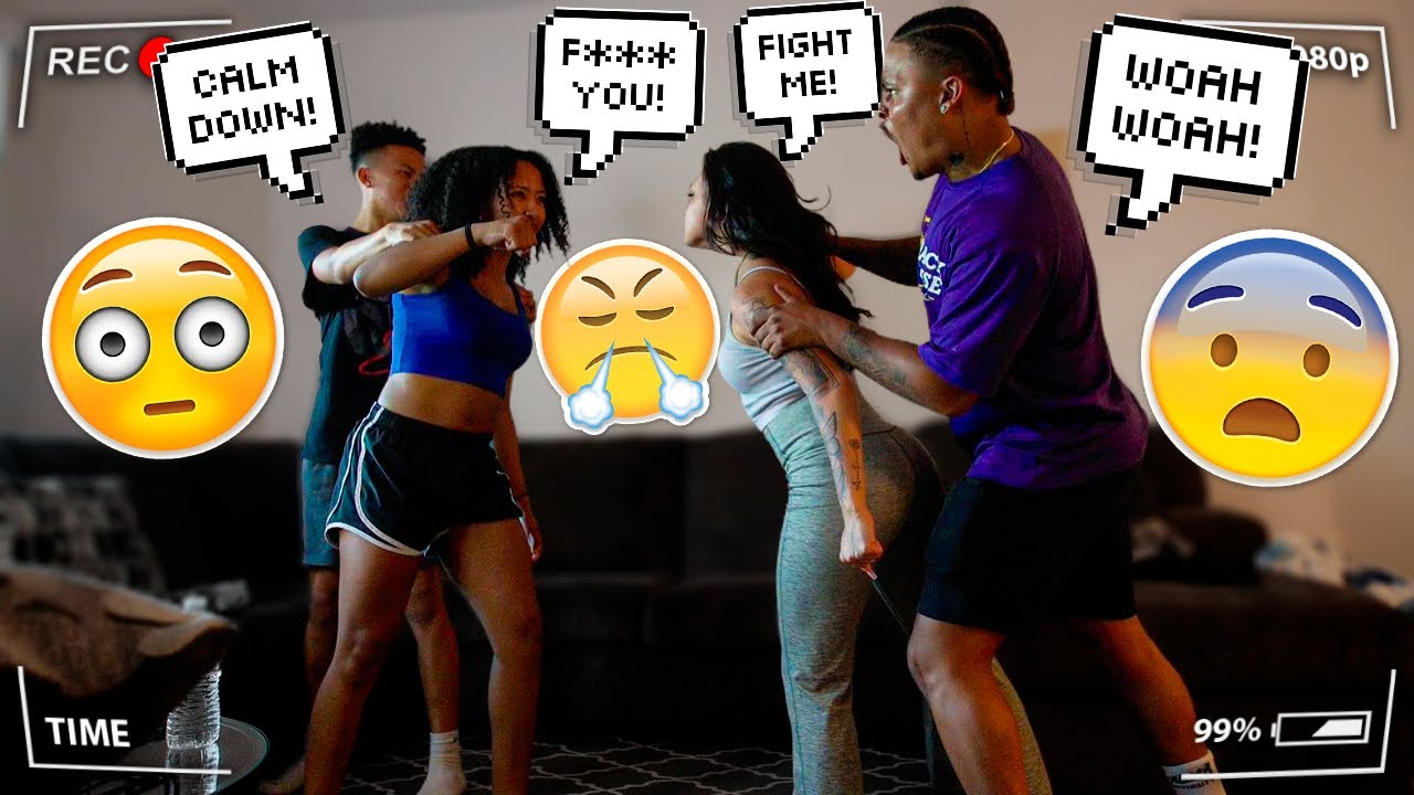 FIGHTING OLDER BROTHER'S GIRLFRIEND TO SEE HOW HE REACTS! *HE WENT OFF!*