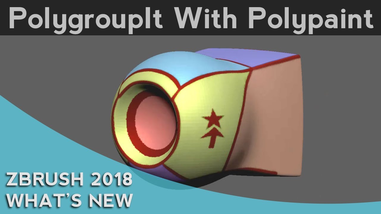 048 ZBrush 2018 PolygroupIt With Polypaint