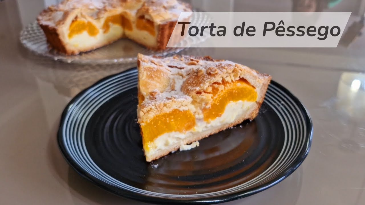 Vamos testar uma receita? Dessa vez eu testei essa Torta de Pêssego! #receitas