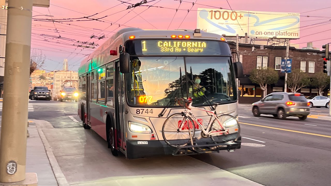 ⁴ᴷ⁶⁰ CNY Parade 2026 | SF MUNI 2013 New Flyer XDE40 #8744 on 1 California