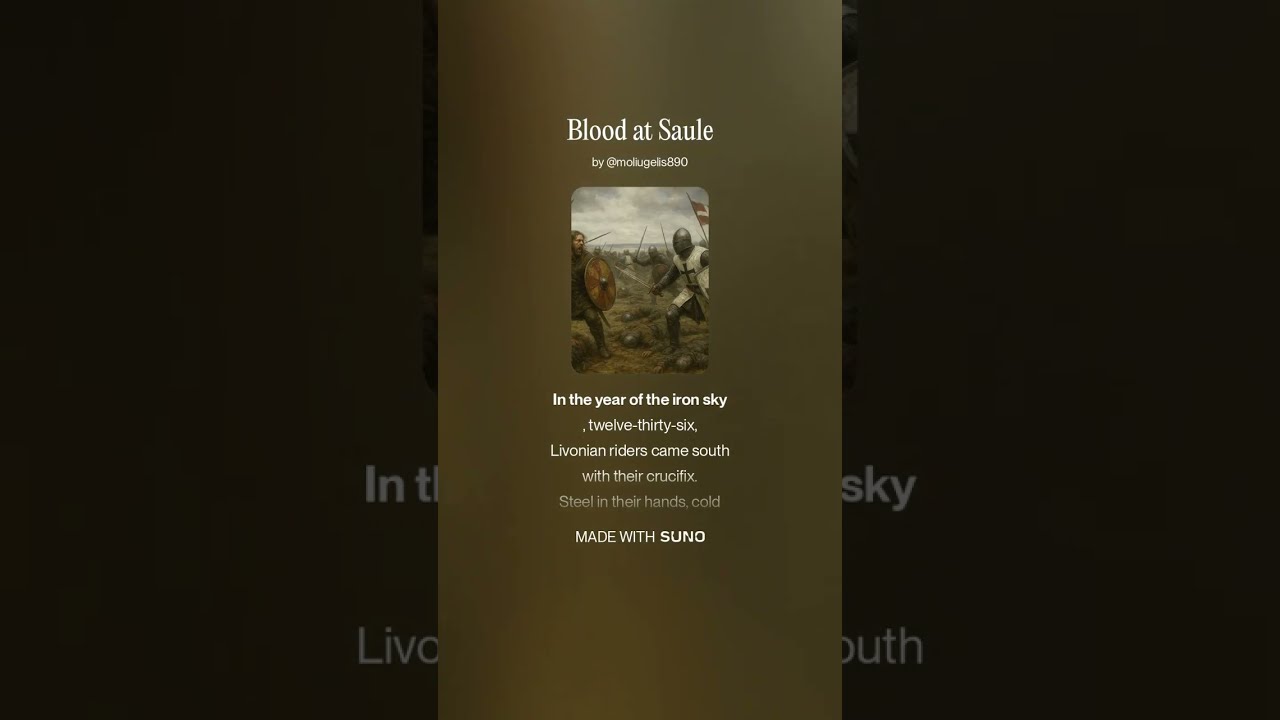 AI Music. Heavy/Power Metal. Blood as Saule Sg 4.