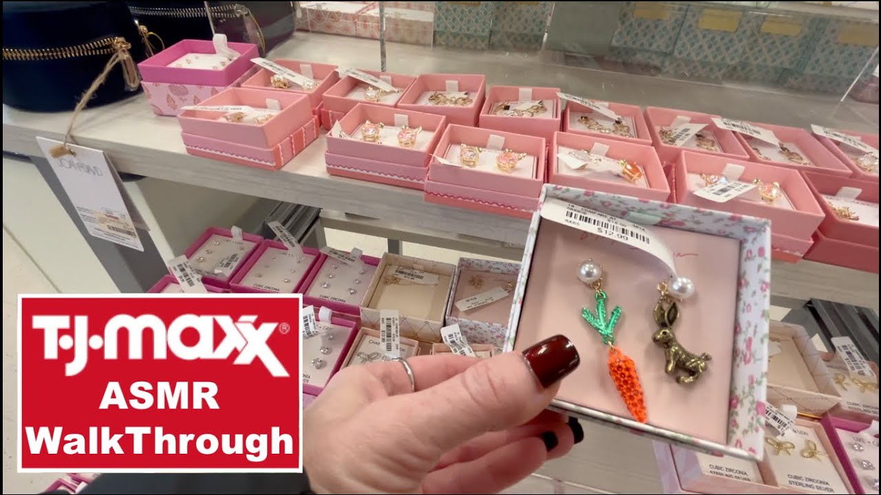 ASMR TJ Maxx Gum Chewing Walkthrough with Voiceover | Whispered