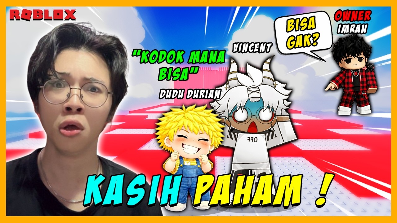 IMRAN BUAT TOWER LASER !!? DIA TANTANG AKU DAN @Dudu Durian  UNTUK TAMATIN 😱🔥!! - ROBLOX INDONESIA