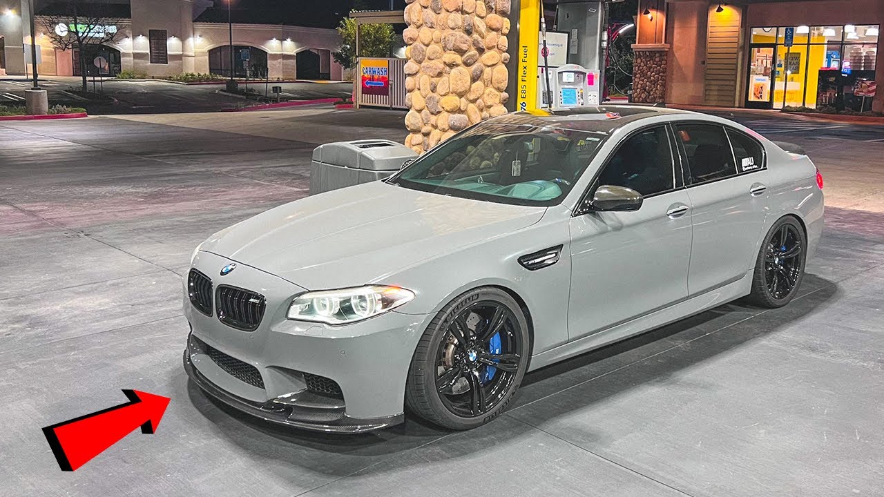 Installing A Carbon Fiber Lip On My F10 M5 !!! *WAY BETTER!!*