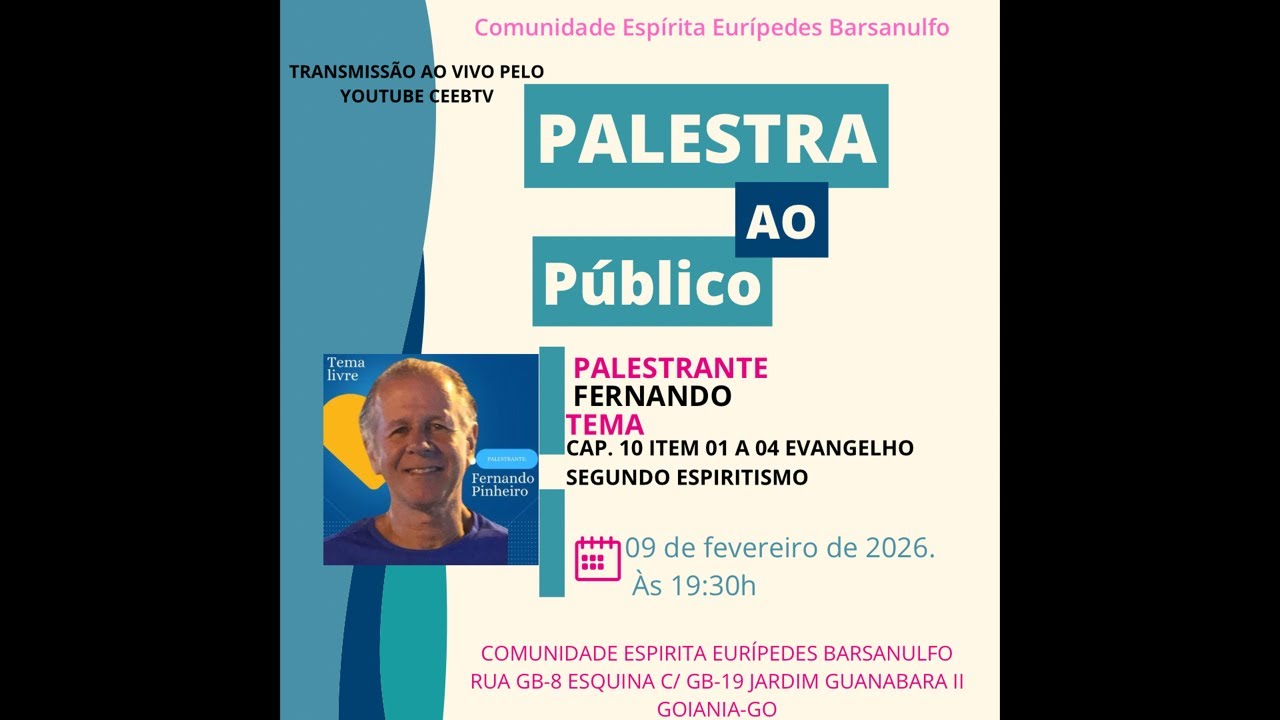 Palestra ao público evangelho segundo espiritismo