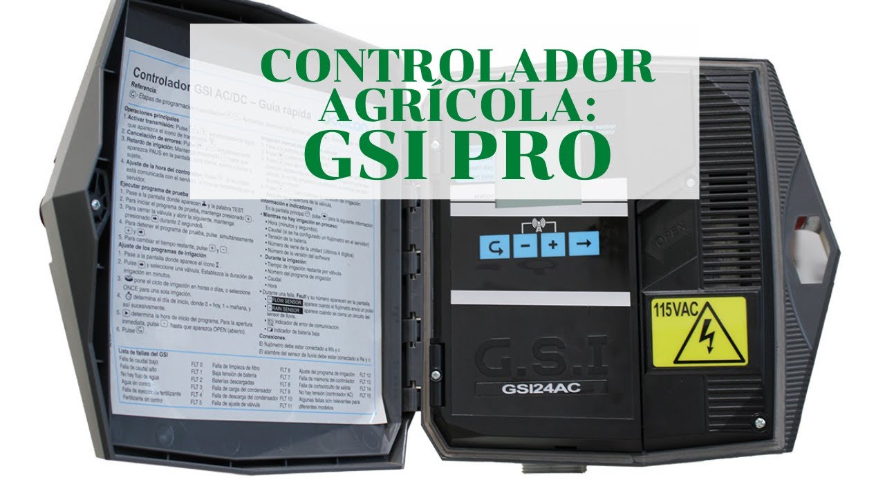 💻🌱 Operación de sistema de riego con controlador GSI Pro de Galcon