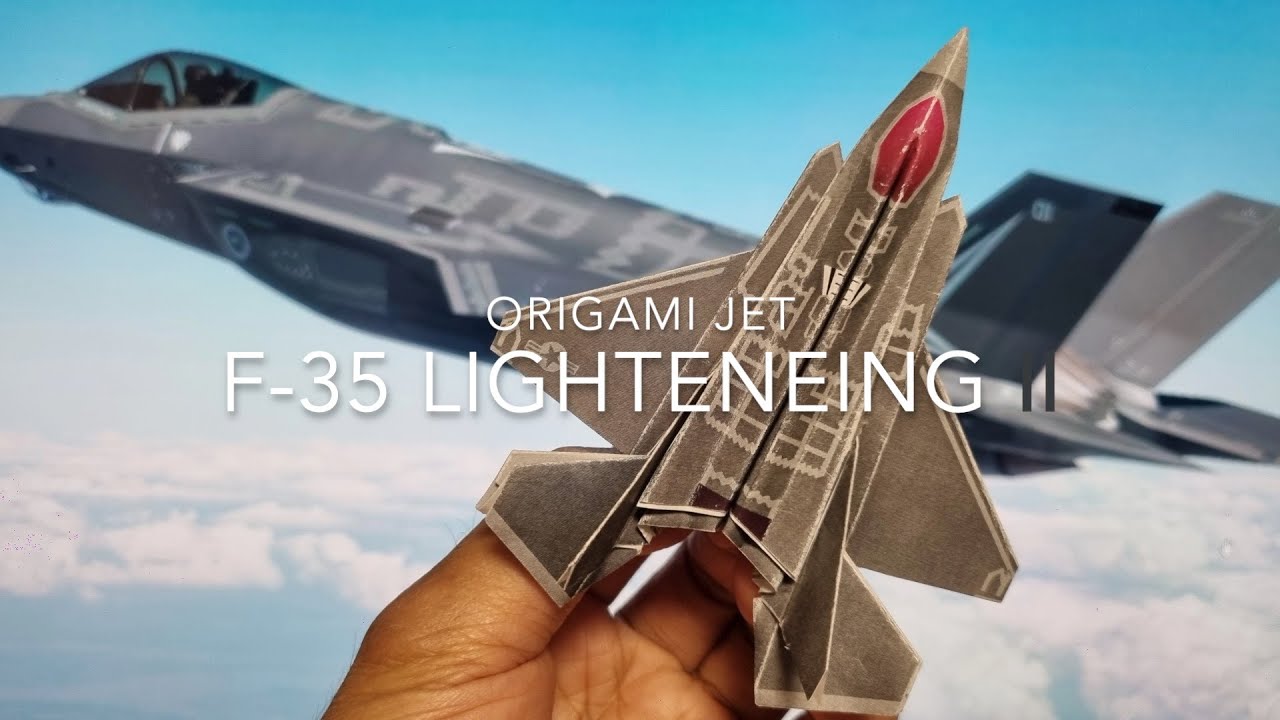 Origami Jet F-35 Lightening Ⅱ - Tutorial (with cut)
