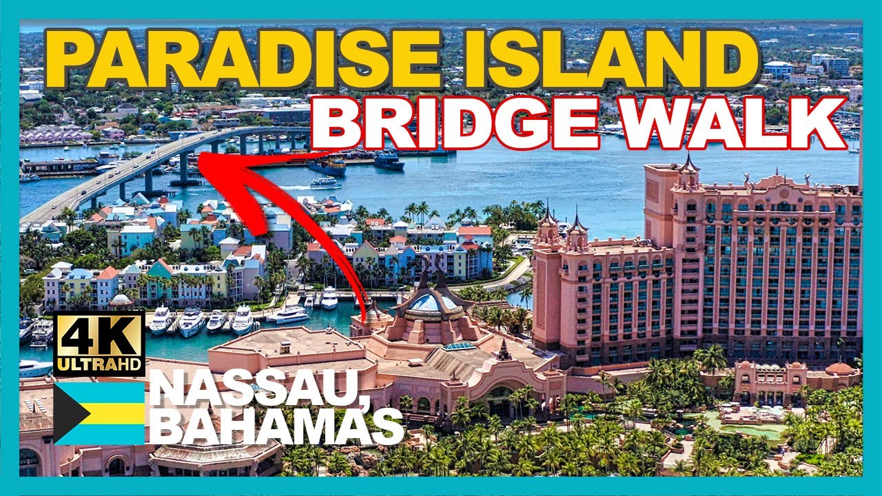 PARADISE ISLAND BRIDGE WALK | Nassau Bahamas 🇧🇸 | [4k]  Binaural Audio🎧