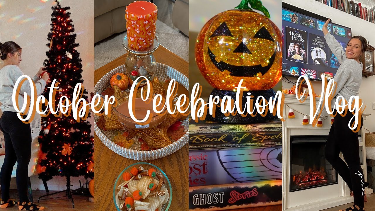October Celebration Vlog | Halloween Decorate With Me, Fall Snack, & New Makeup