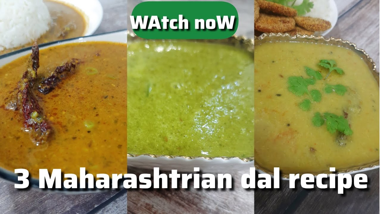 3 Authentic Maharashtrian Dal Recipes 😋 | Vatpya Chi Dal, Habhara Amti & Hirvya Hurdya Amti