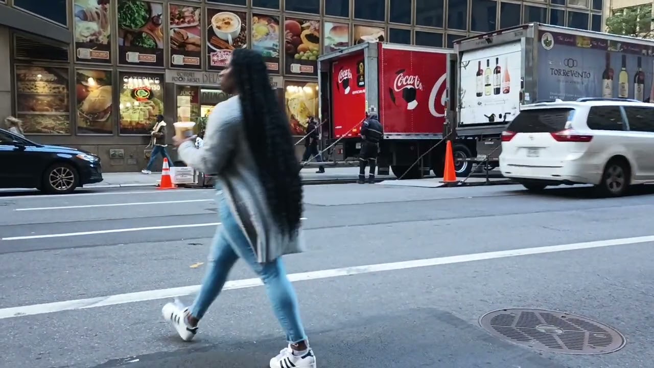 New York City up-close - public street transformed to loading zone, October 27, 2025