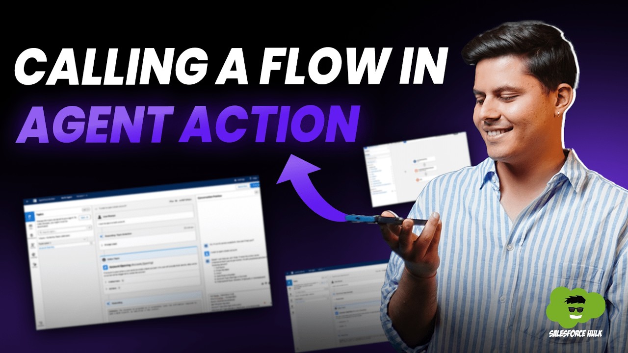 How to Call a Flow in Salesforce Agentforce with Agent Action | Step-by-Step Demo | Salesforce Hulk