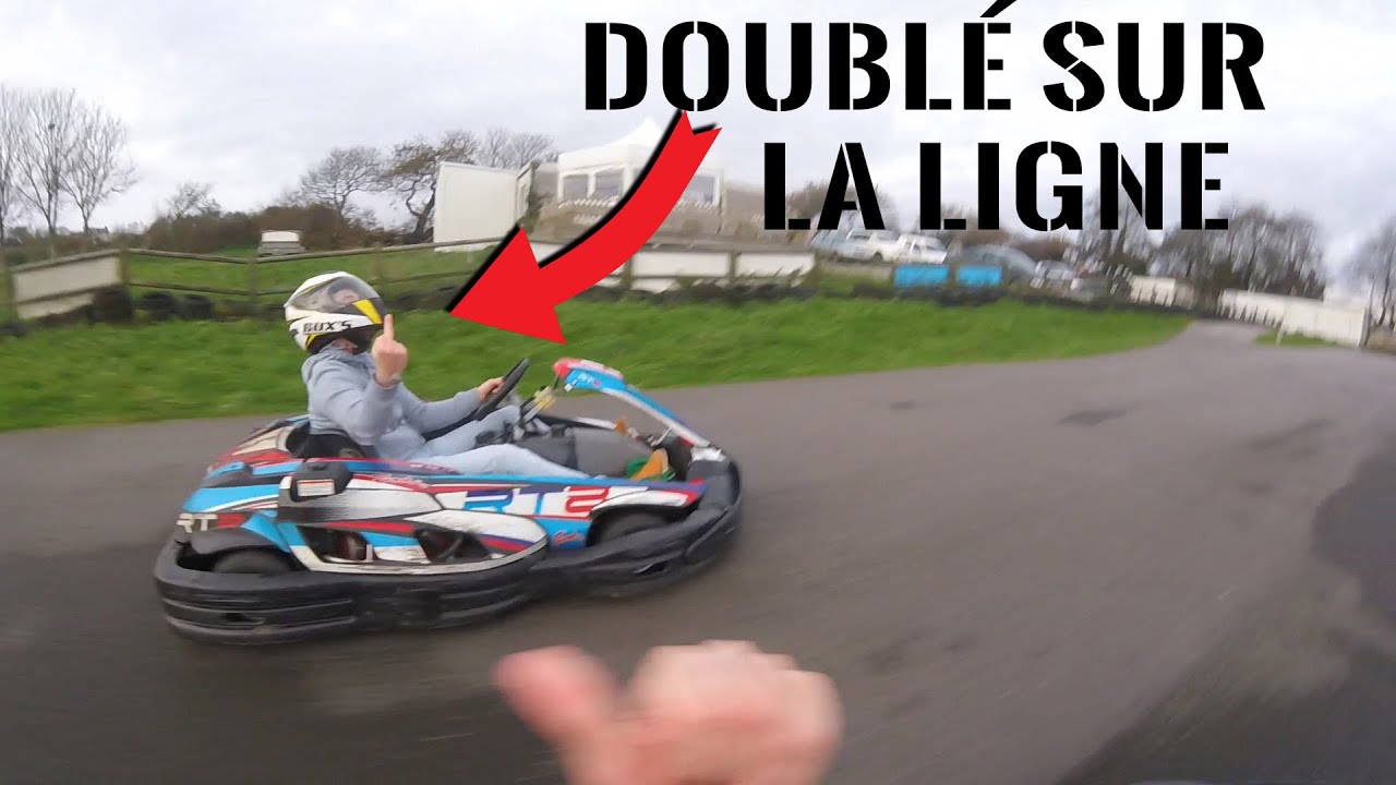 JE LE DOUBLE SUR LA LIGNE, CA TOURNE MAL ! |Karting Ploumoguer - Bretagne