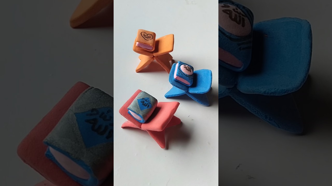 Diy mini Al Quran #quran #diy #craft #alquran #kuran #clay #clayart #islamart #youtubeshorts