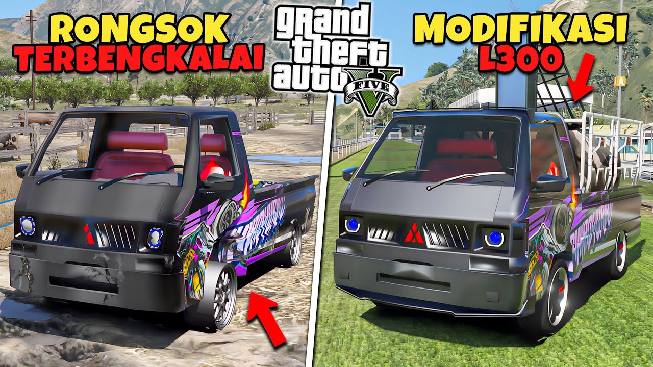 Aku Menemukan Mobil L300 Langka Rongsok Terbengkalai di Peternakan Sapi - GTA 5 MOD