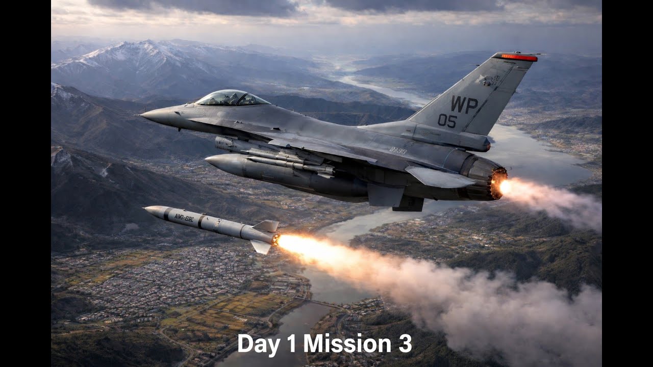 Falcon BMS 4.38.1 - Four ship SWEEP to Downtown Seoul - Mission 3 Day 1