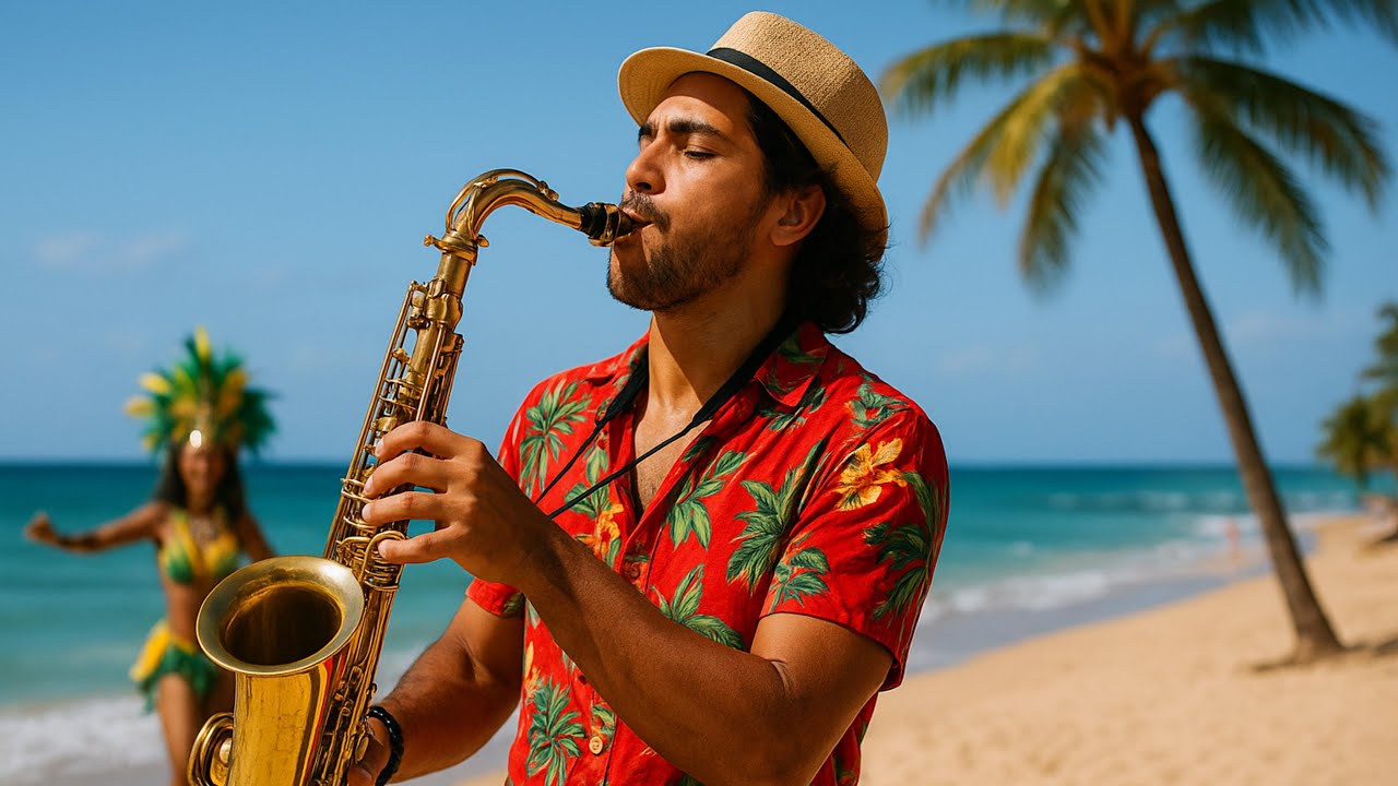 🎷Tropical Samba Saxophone - Beachside Chill Vibes | Saxophone Vibes Official🌴 #tropicalmusic