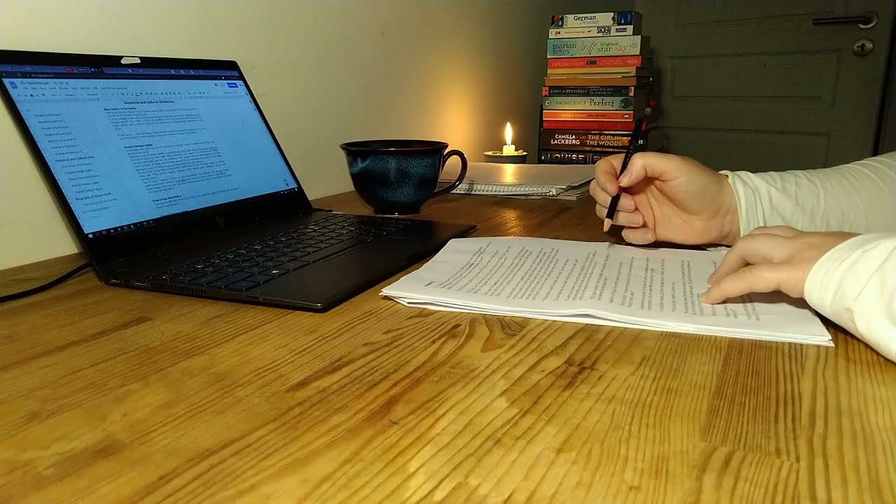 Study with me in the night (No music)