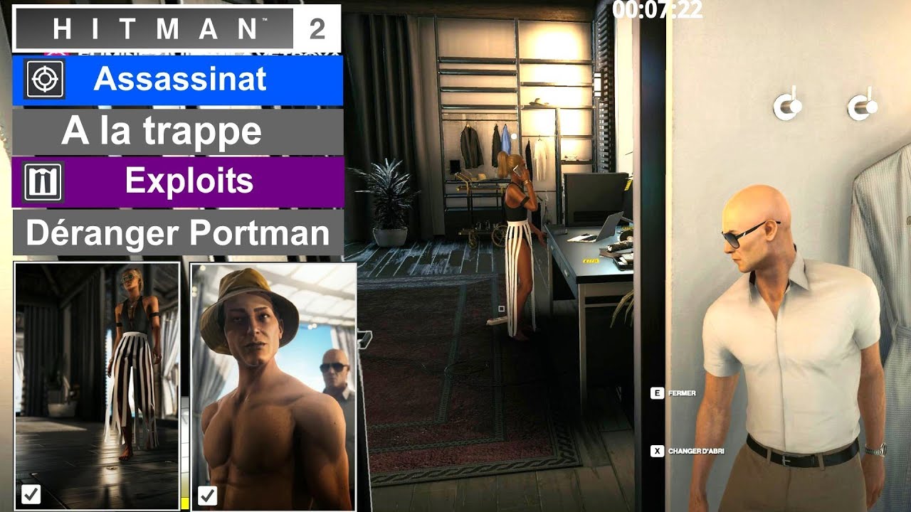 HITMAN 2: A la trappe & Pas les cheveux + Déranger Portman - Île Haven : Le dernier recours
