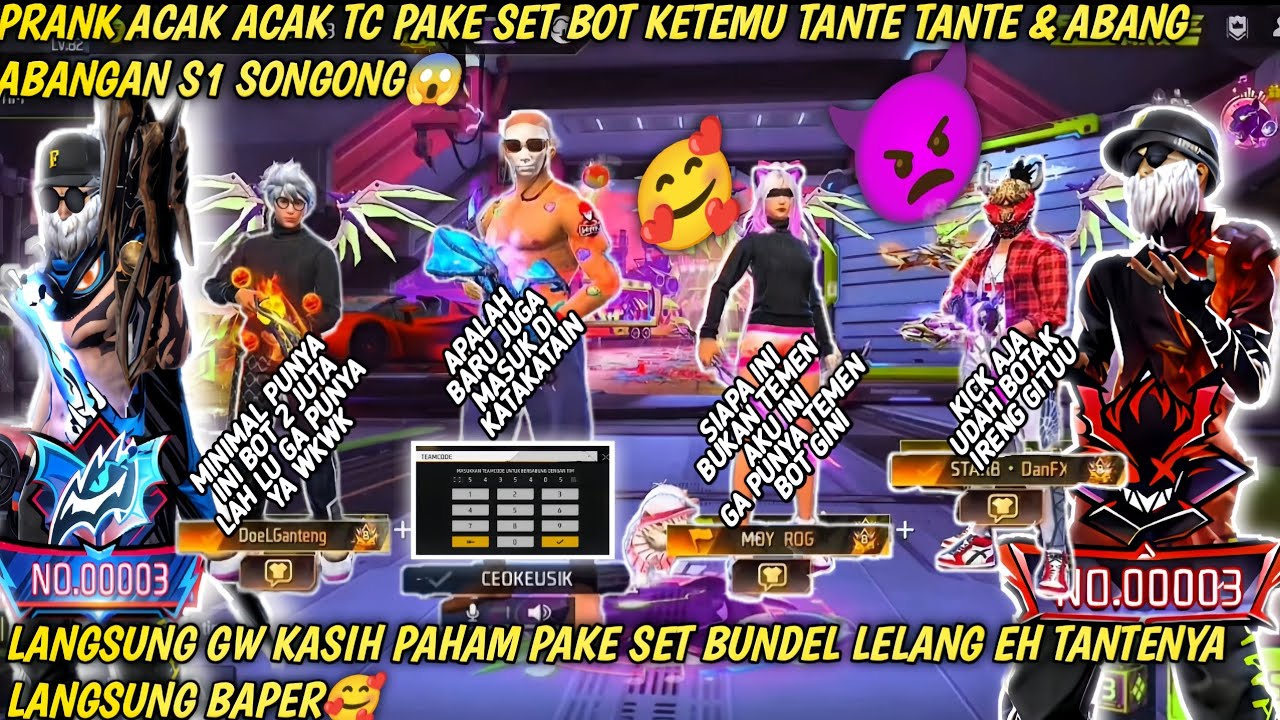 PRANK ACAK TC PAKE SET BOT KETEMU TANTE TANTE&ABANG ABANGAN S1 SONGONG! HINA GW LANGSUNG DI KSHPHM!