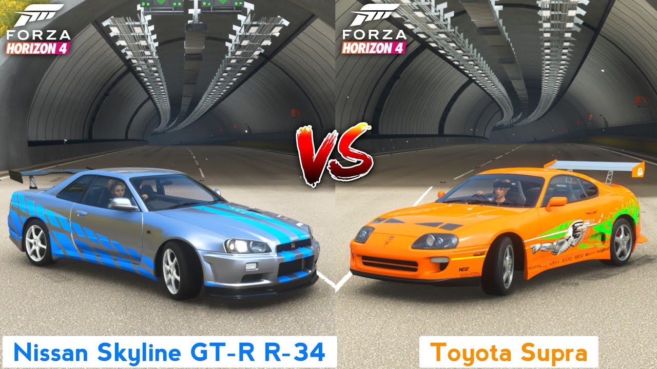 Forza Horizon 4 - Nissan Skyline GT-R R-34 vs Toyota Supra Drag Race #16 | Who Win?