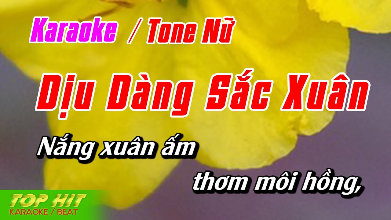 Dịu Dàng Sắc Xuân Karaoke Tone Nữ | Nhạc Sống Dễ Hát TOP HIT KARAOKE