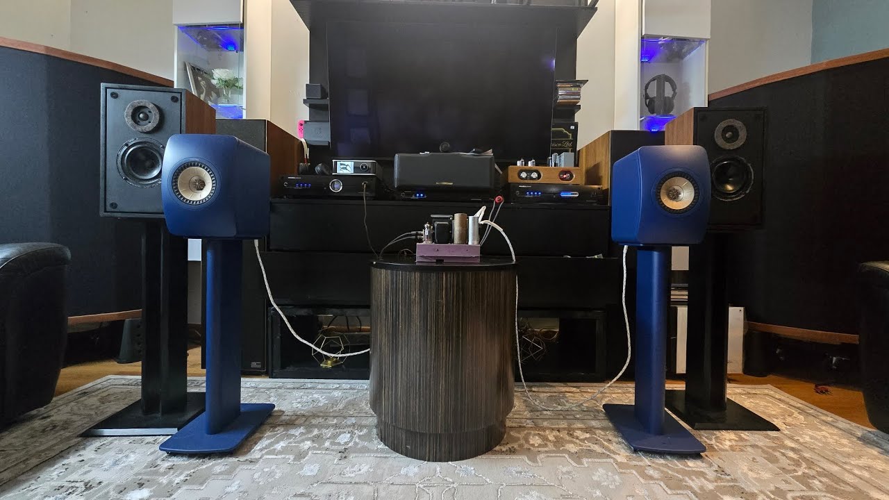20w Tube Amplifier,  KEF LS50, wiim ultra #speakers #music #jazz #audiophile #tubes #audio #vintage