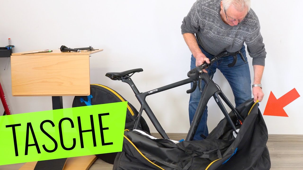 RENNRAD für den TRANSPORT VERPACKEN (Fahrradtransporttasche) -Tutorial - Fahrrad.org