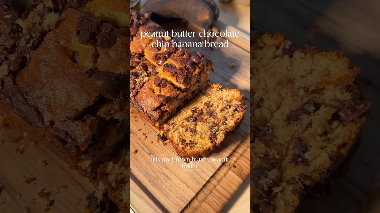 Brown butter peanut butter banana bread #easyrecipe #recipe