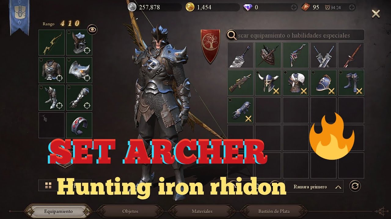 RANGER OF OBLIVION - ARQUERO cazando RHIDON DE HIERRO/hunting IRON RHIDON [gameplay]