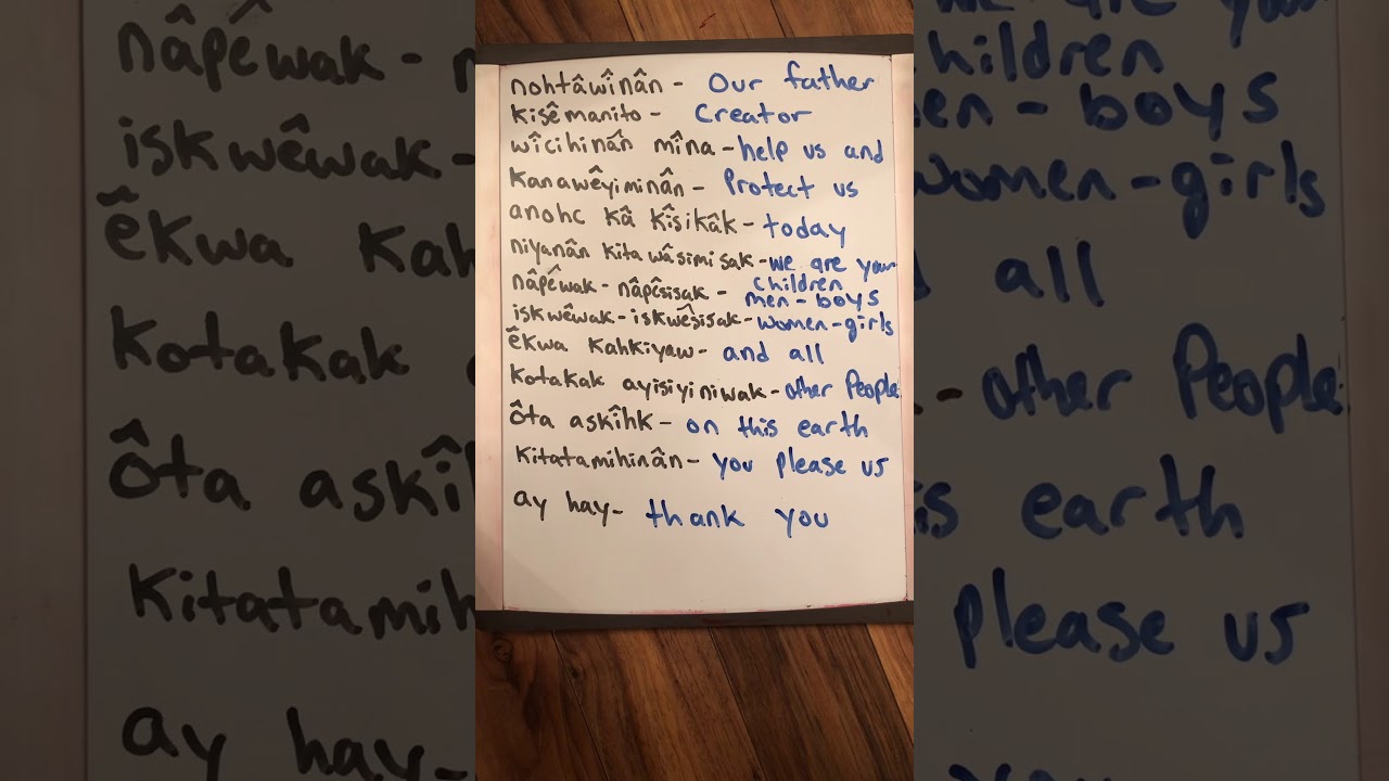 nêhiyaw kâkîsimowin (cree prayer)