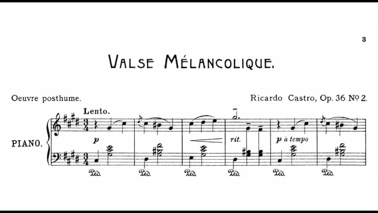 Ricardo Castro - Valse Mélancolique, Op.36/2