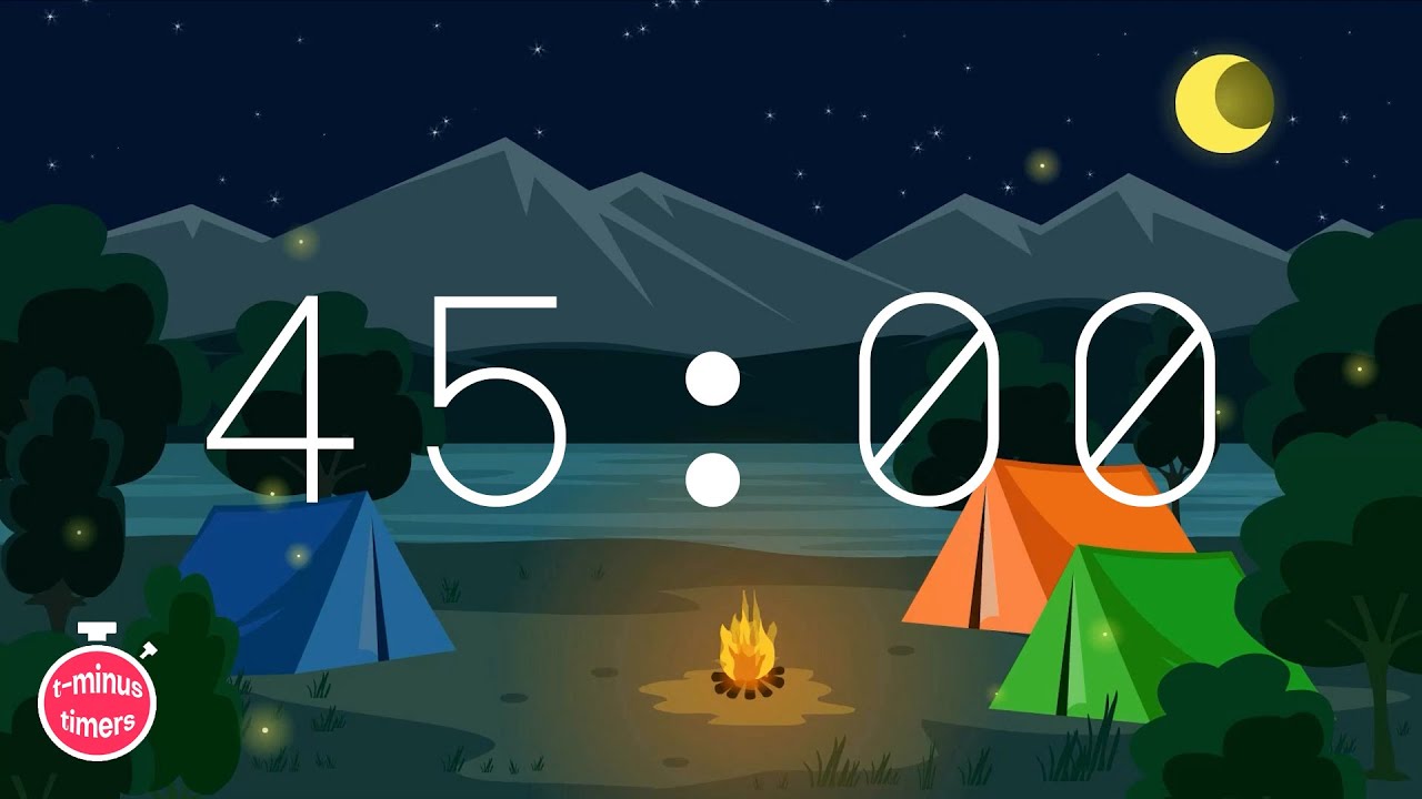 45 Minute Timer | Cozy Camping - Study Music