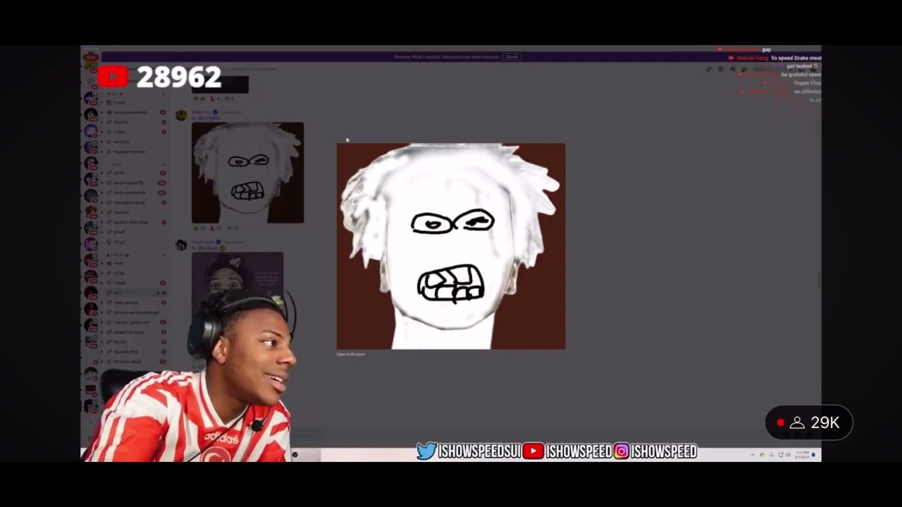 IShowSpeed reacts to fanart! 😂 (Part 3)