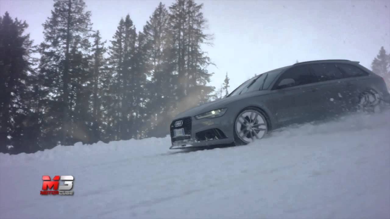 NEW AUDI RS6 AVANT 2015 - CRAZY SNOW TEST ONLY SOUND