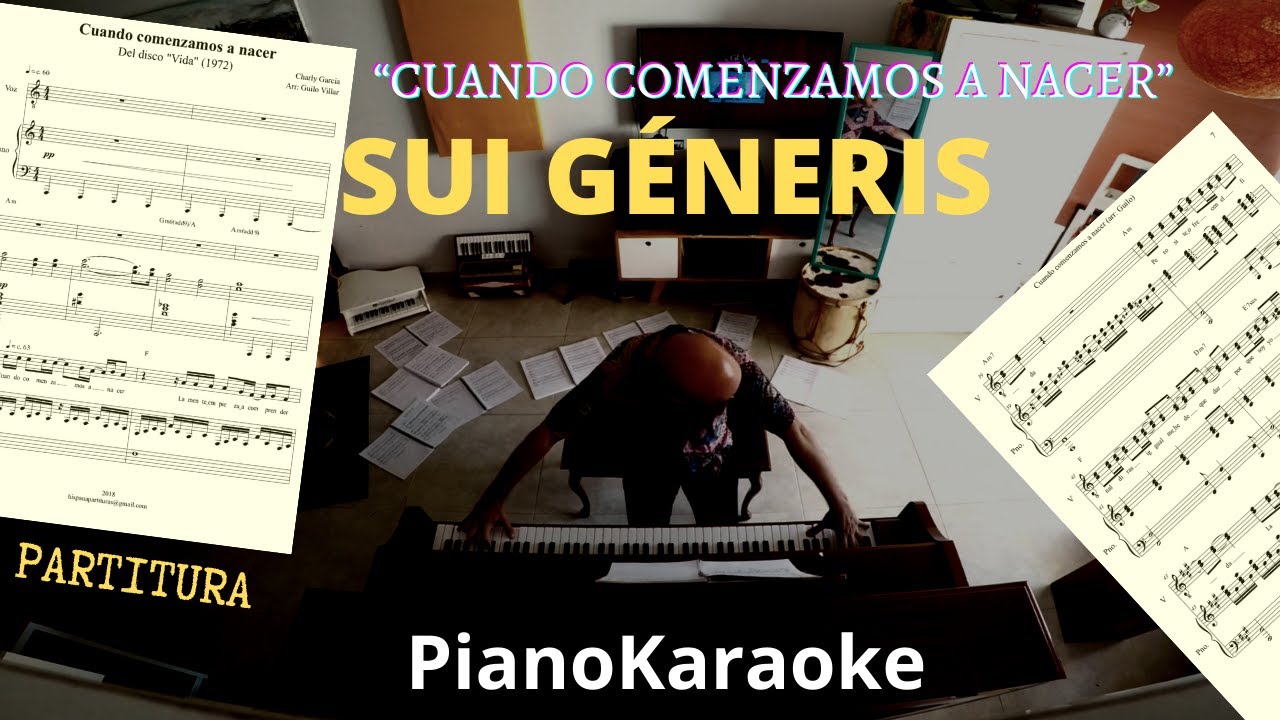 Sui Generis - Cuando comenzamos a nacer (PianoKaraoke + partitura)
