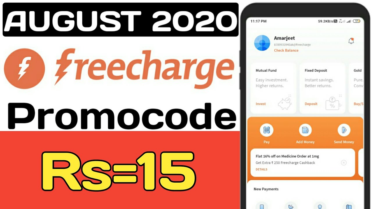 freecharge new promo code || freecharge promo code || freecharge promo code today || freecharge app