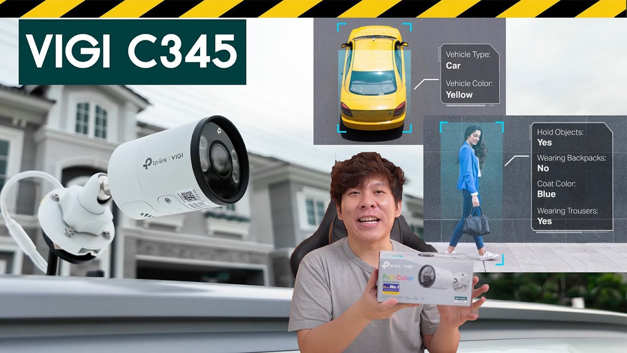 รีวิว VIGI C345  IPCAM 4 MP ภาพสี24ชม. AI smart detect คน รถ สิ่งของ