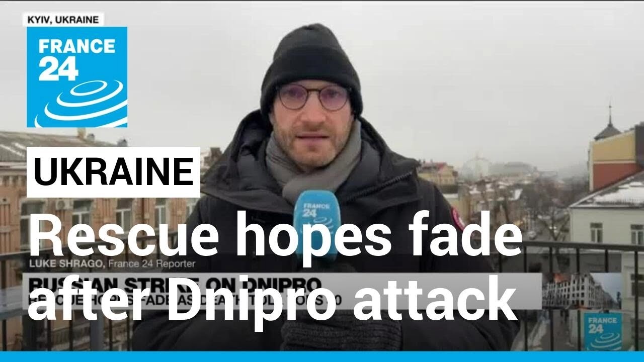 Rescue hopes fade after Russian attack in Ukraine's Dnipro &bull; FRANCE 24 English