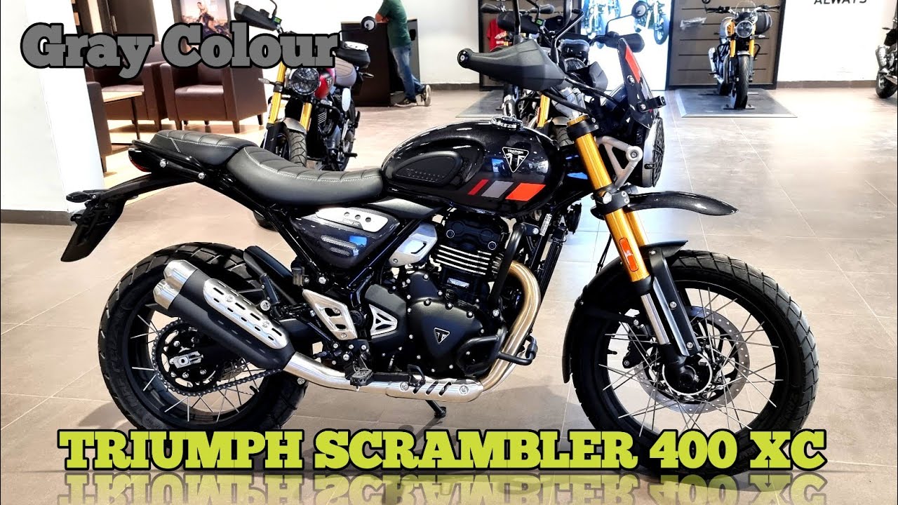 Triumph Scrambler 400 XC Gray Colour Walkaround
